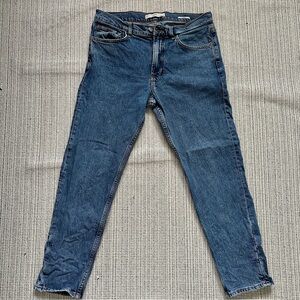 Mango Men Ben Tapered Cropped Jeans Dark Blue 30 Waist